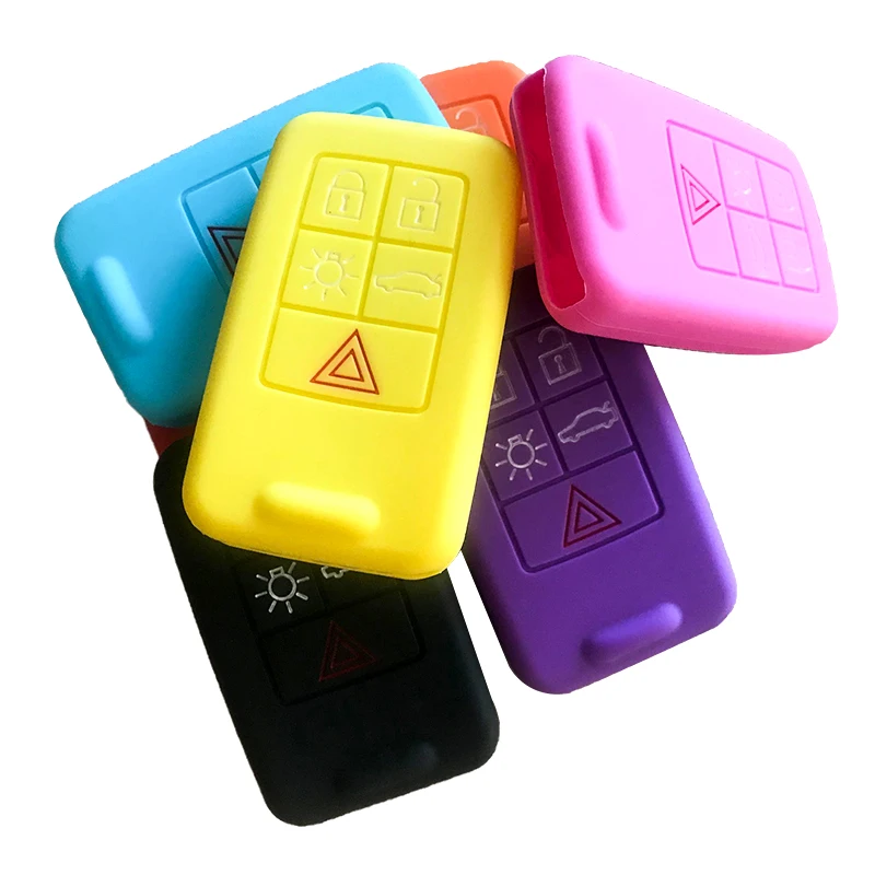 RMLKS 5 Button Car Key Case For Volvo C30 C70 S40 S60 S70 S80 V40 V50 V70 XC60 XC90 Smart Remote Car Key Silicone Case Cover