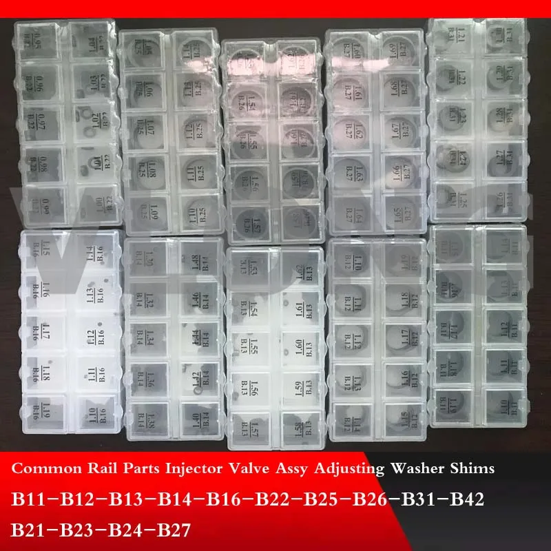 500pcs/Lot B16 B21 B23 B24 B27 Common Rail Injector Adjusting Washers Shims Gasket Repair Kits for Bosch Injector