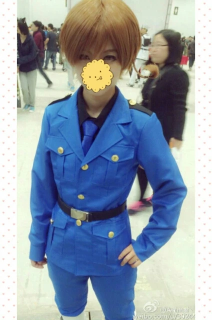 

APH North Italy Feliciano Vargas Uniform Outfit Cosplay Costume Coat+Shirt+Pants+Belt+Tie 110