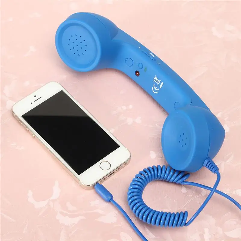 New Fashion 3.5mm Mic Retro Telephone Cell Phone Handset Receiver For iPhone Fancy Gift Mobile Phone Receiver