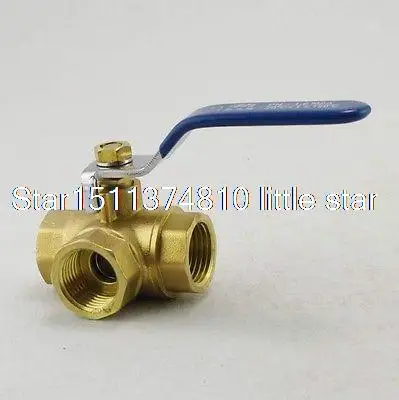 

1/2" Inch BSPP Female Full Ports Brass Ball Valve T-type Three Way Connection x1