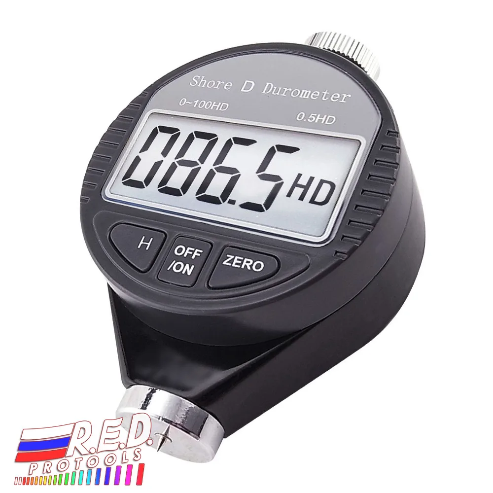 

Handheld Digital Shore D Rubber Plastics Hardness Meter Durometer 0~100HD Range Tester + Data Hold function