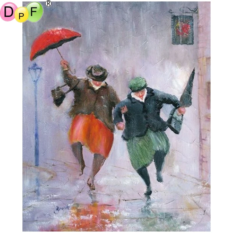 DPF DIY The umbrellas 5D mosaic kit full square rhinestone diamond painting cross stitch crafts diamond embroidery home decor