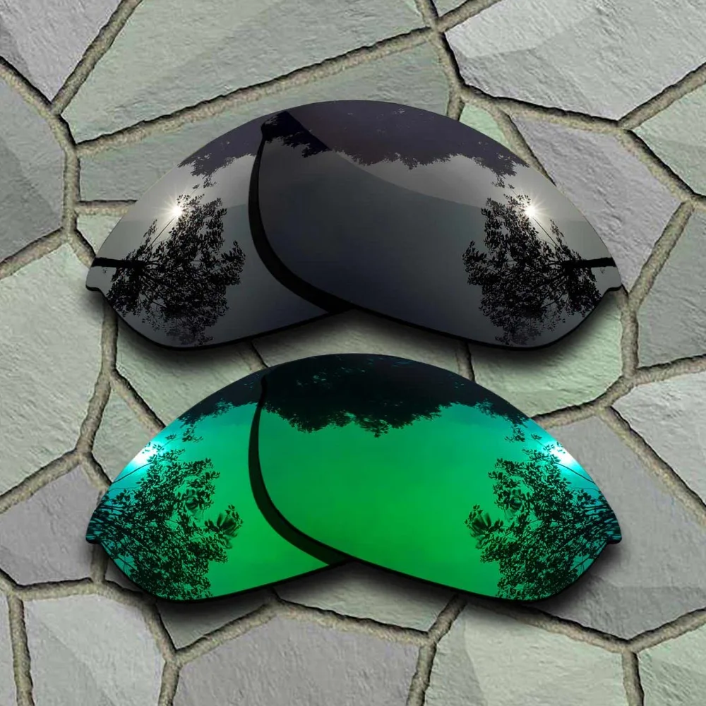 

Grey Black&Jade Green Sunglasses Polarized Replacement Lenses for Oakley Half Jacket