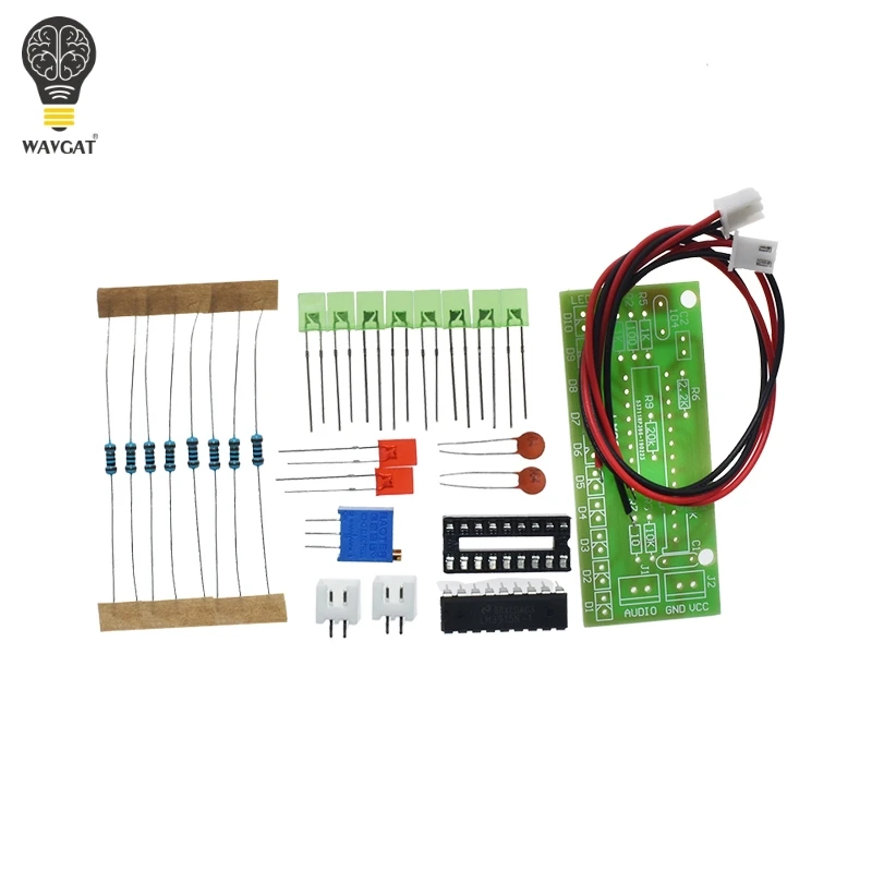 LM3915 DC 9V-12V 10 LED Sound Audio Spectrum Analyzer Level Indicator Kit DIY Electoronics Soldering Practice Set laboratory image 3