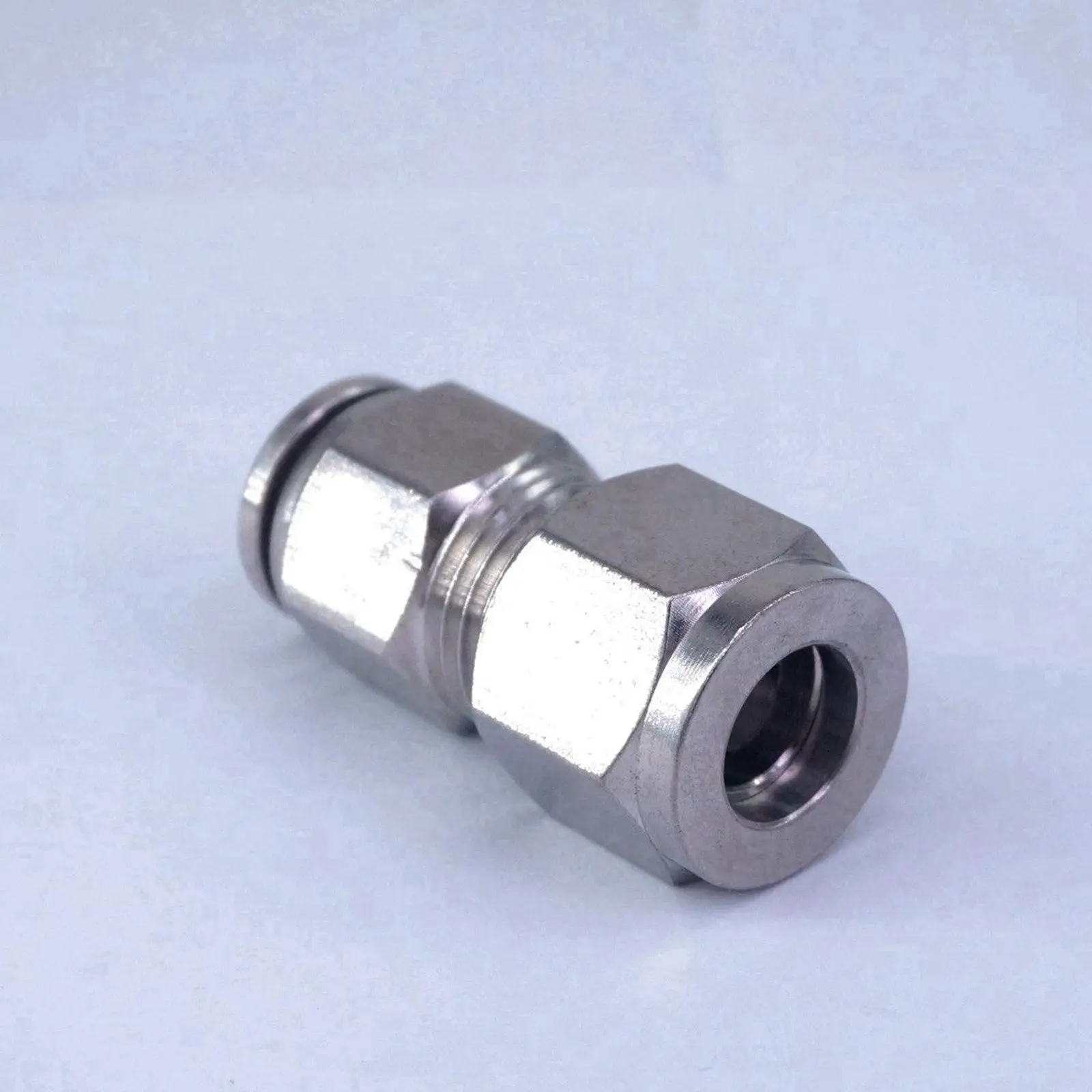 Fit Tube O.D 10mm 304 Stainless Steel Pneumatic  Air Compression Pushfit Fitting Quick Connector Antioxidation