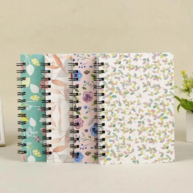 1 Piece Korean Flower Coil Weekly Planner Spiral Notebook Dairy Memo Sketch Book To Do It Notepads School Notebook Birthday Gift