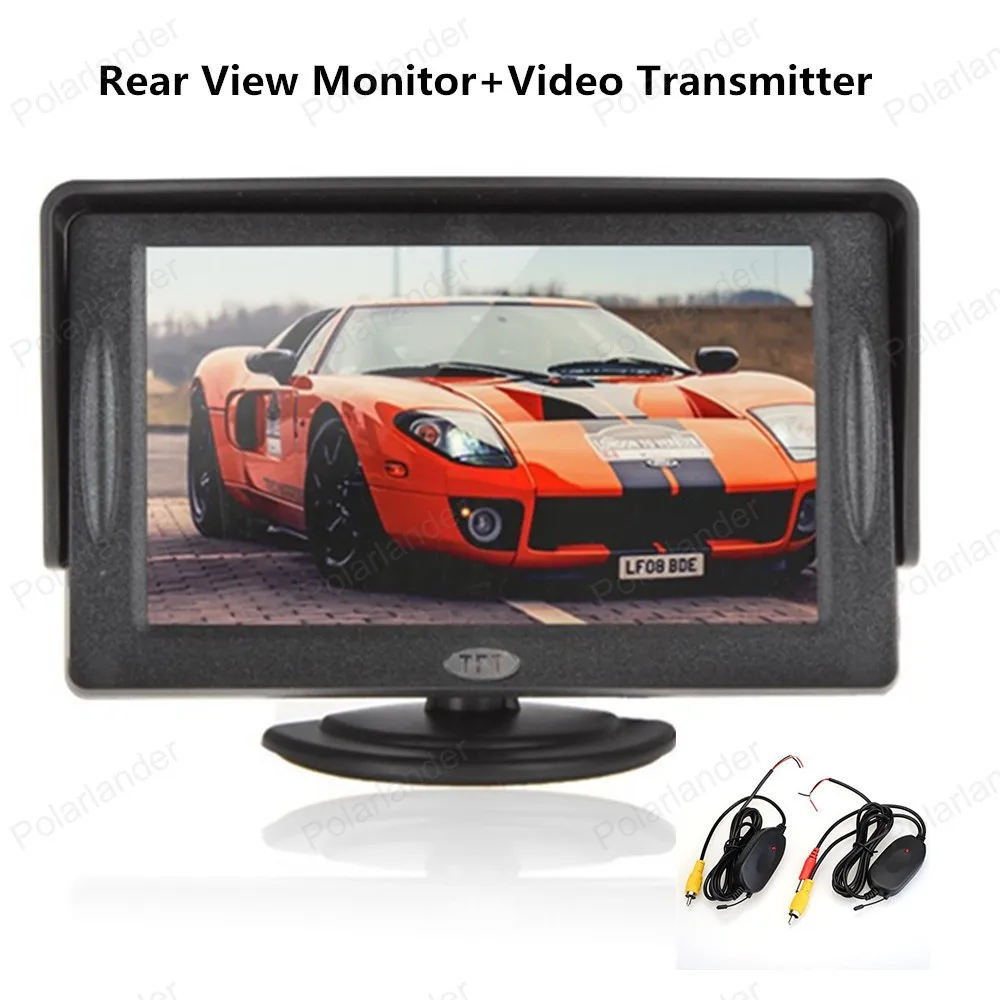 Rear view Car Camera  4.3 Inch TFT LCD Color Display Pocket-sized Rear View Monitor with 2-channel Video Input