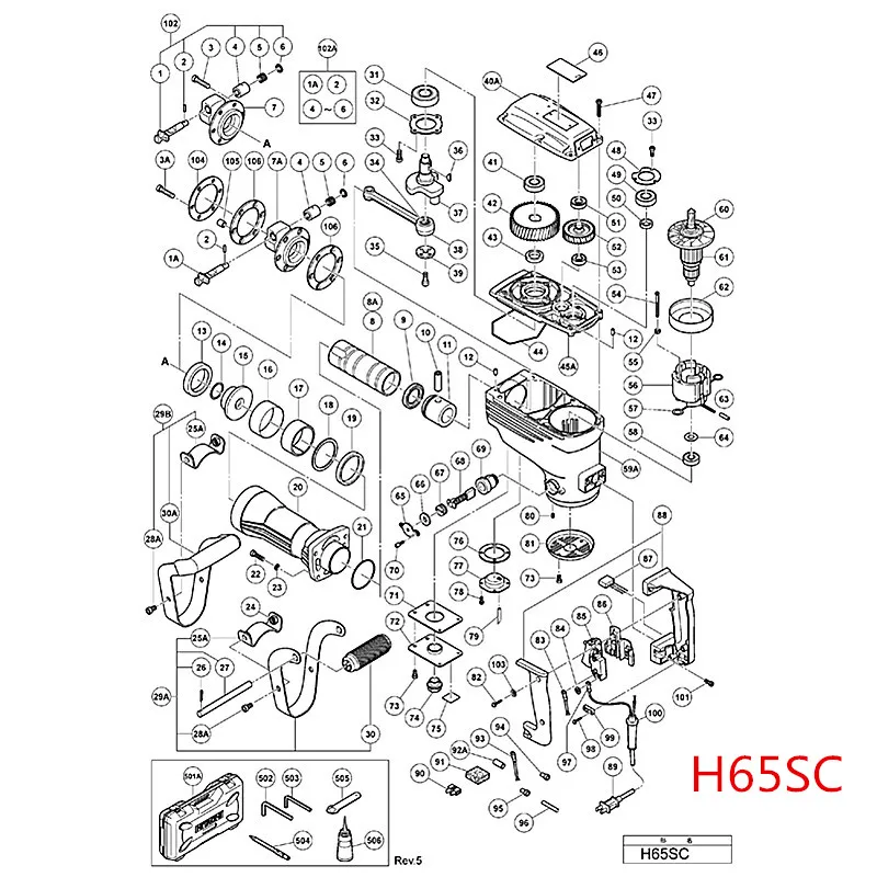 2 Stück L-RING-Kolbenring, Ersatz für HITACHI PH-65A H65SC 944927
