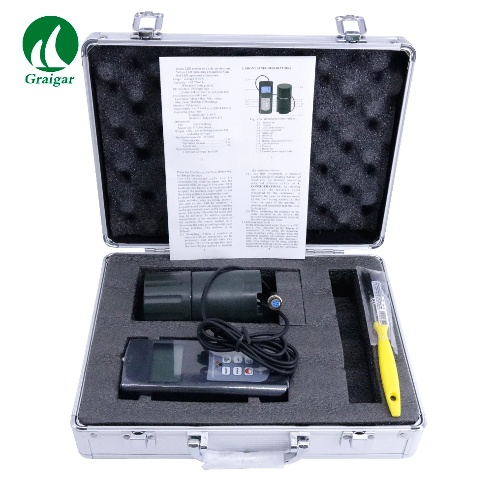 Medidor de humedad de grano tipo taza de MC-7828G, probador Digital de humedad MC7828G