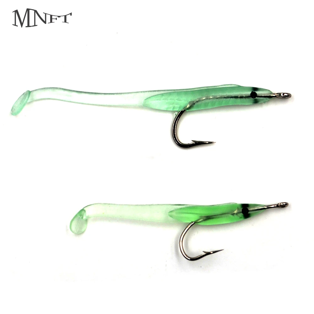 

MNFT 20Pcs 6.8cm1g Or 5.6cm0.5g Luminous Soft Eel Lure With Hook Artificial Fishing Lure Small Eel Baits Rubber Bass Crank Bait