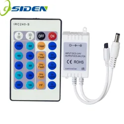 Wireless 24Keys 3*2A RF IR Remote Controller For Single Color 3528 5050 2835 5630 3014 LED Strip Lights DC5-24V IRC240-S