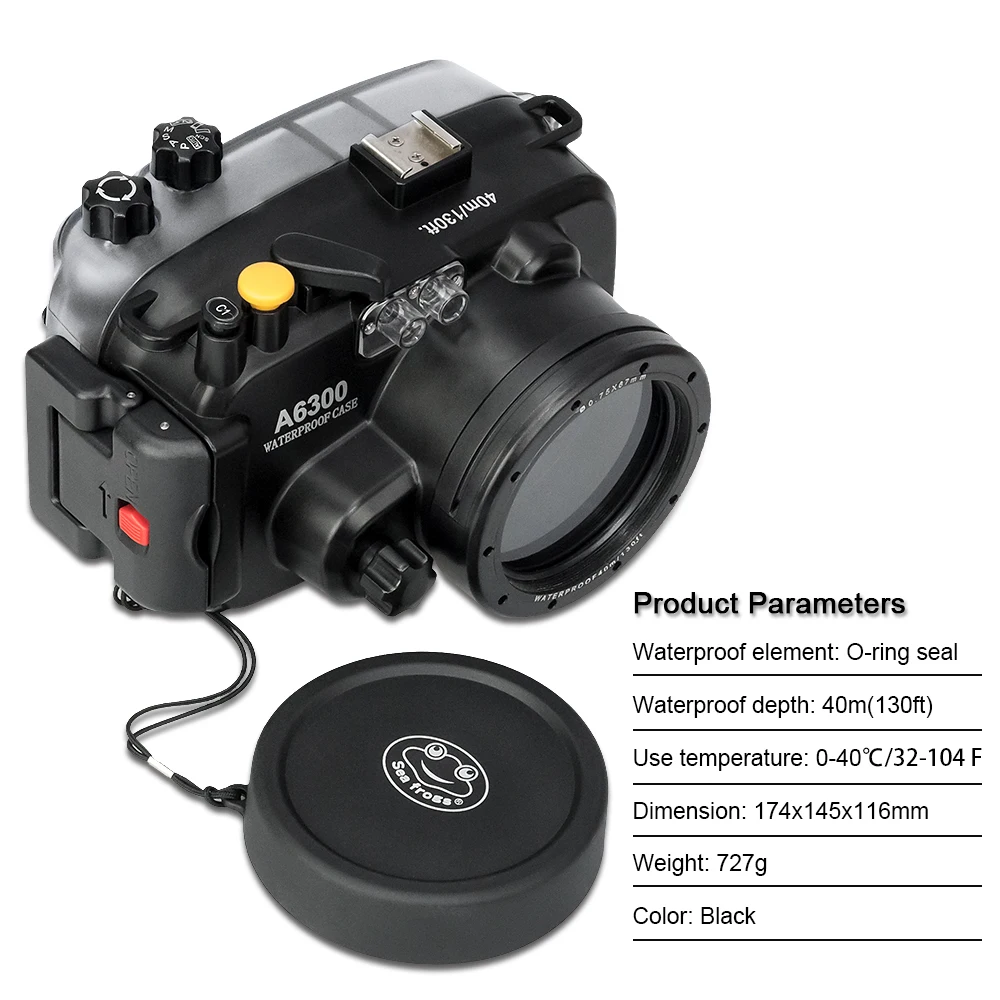 For Sony A6300 A6400 Camera Housing Waterproof IPX 8 Diving Depth 40m Photographic Freely Underwater Protective Case Equipment