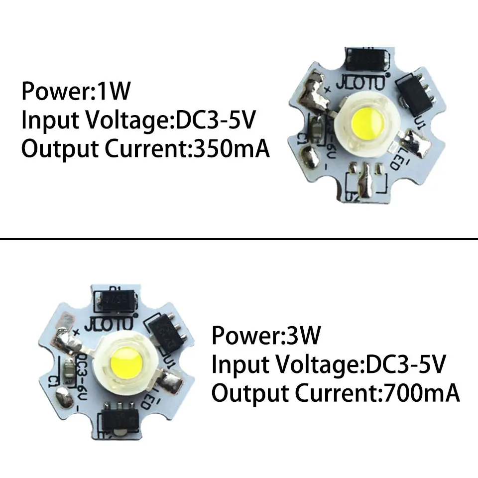 1W 3W Constant Current LED Driver Warm Natural Cool White Blue Red Green Yellow LED Chip Light with PCB Lighting Transformers