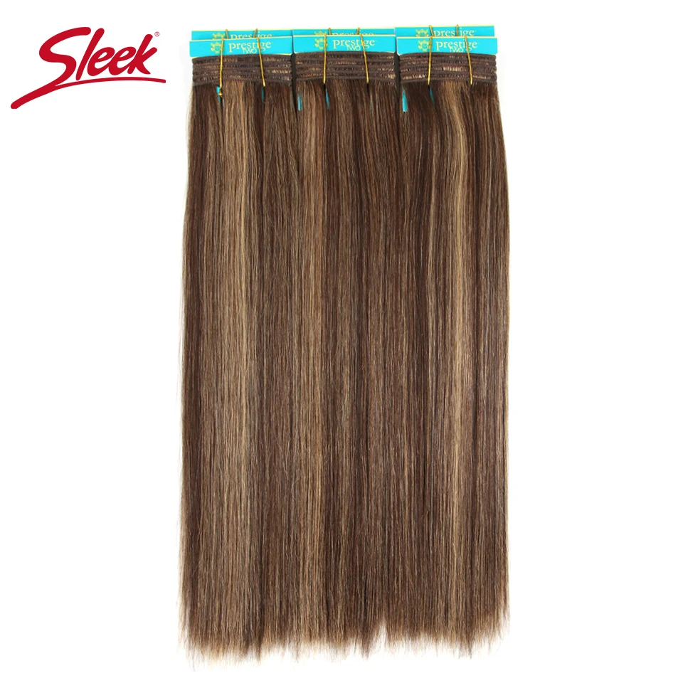 Sleek Double Drawn Brazilian Remy Human Hair Brown 4/30 P1B/30 Silky Straight Hair Weave P4/27 Color Human Hair Extension 1 Pcs