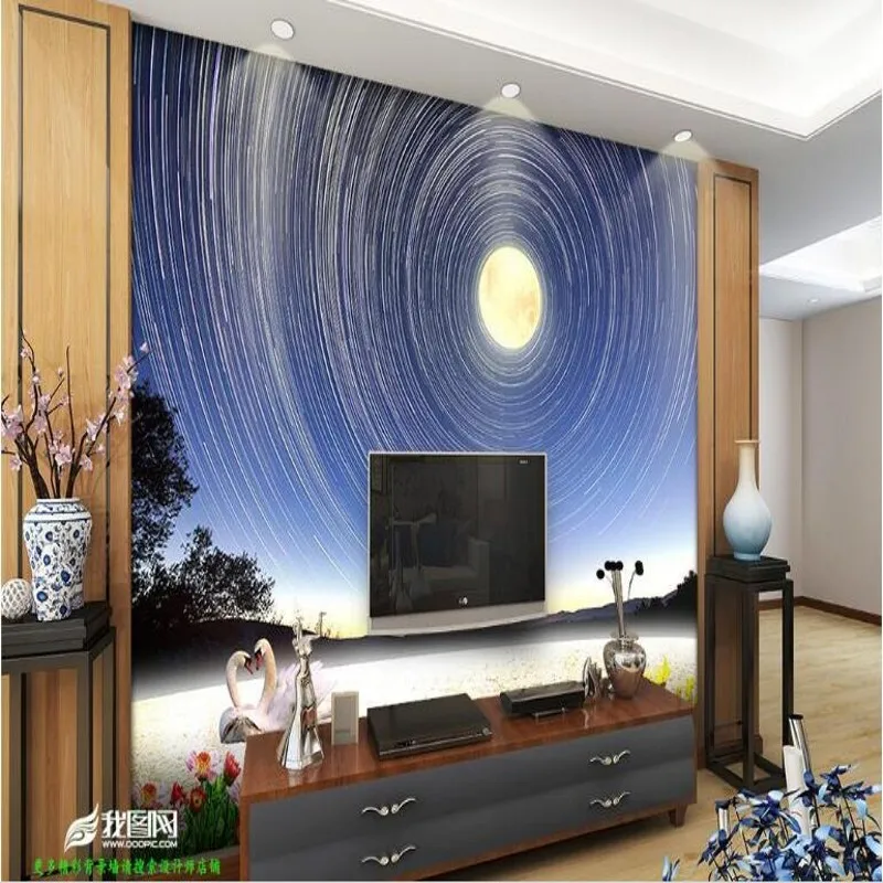 

wellyu Customized large - scale murals Fantasy Star modern romantic simple aesthetic TV background wallpaper wallpaper