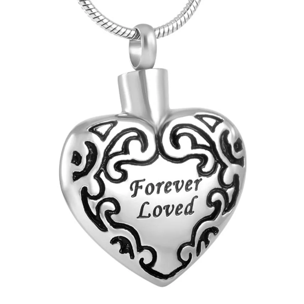 

Heart Urn Ashes Necklace for Women Men Forever Loved Cremation Jewelry for Human/Pet