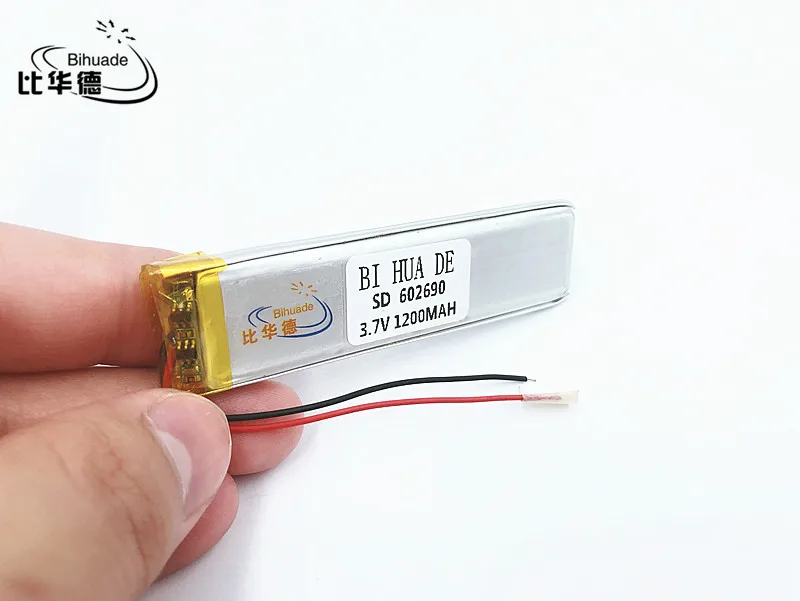 li-po 3.7 V 602690 polymer batteries used in mobile DVD, digital universal rechargeable battery 1200 mah