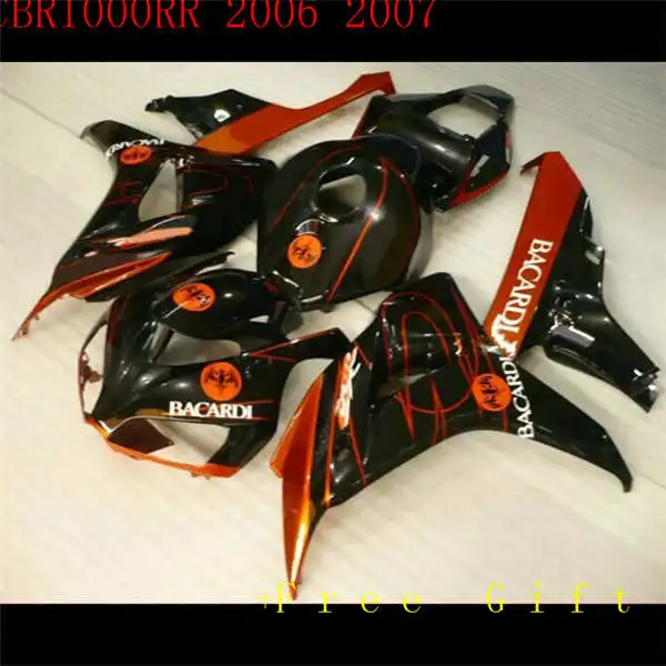 

km 100% Mold+ NEW Orange For CBR1000RR 2006-2007 CBR 1000 1000RR CBR1000 RR Red black 06 07 2006 2007 Fairing Kit