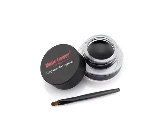 Music Flower Charming Eyeliner gel Water does not bloom black 3g