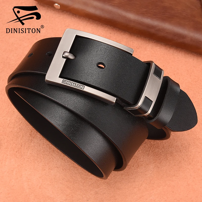 DINISITON Cow Genuine Leather Belts For men Luxury Men\'s Belt Leather Belt Alloy Buckle Casual Male Vintage Strap ceinture homme