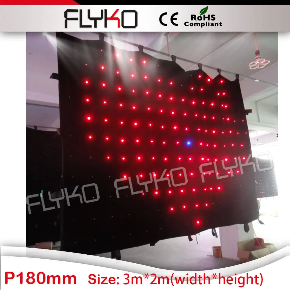 

p18 full color disco club decoration led curtain 2*3m