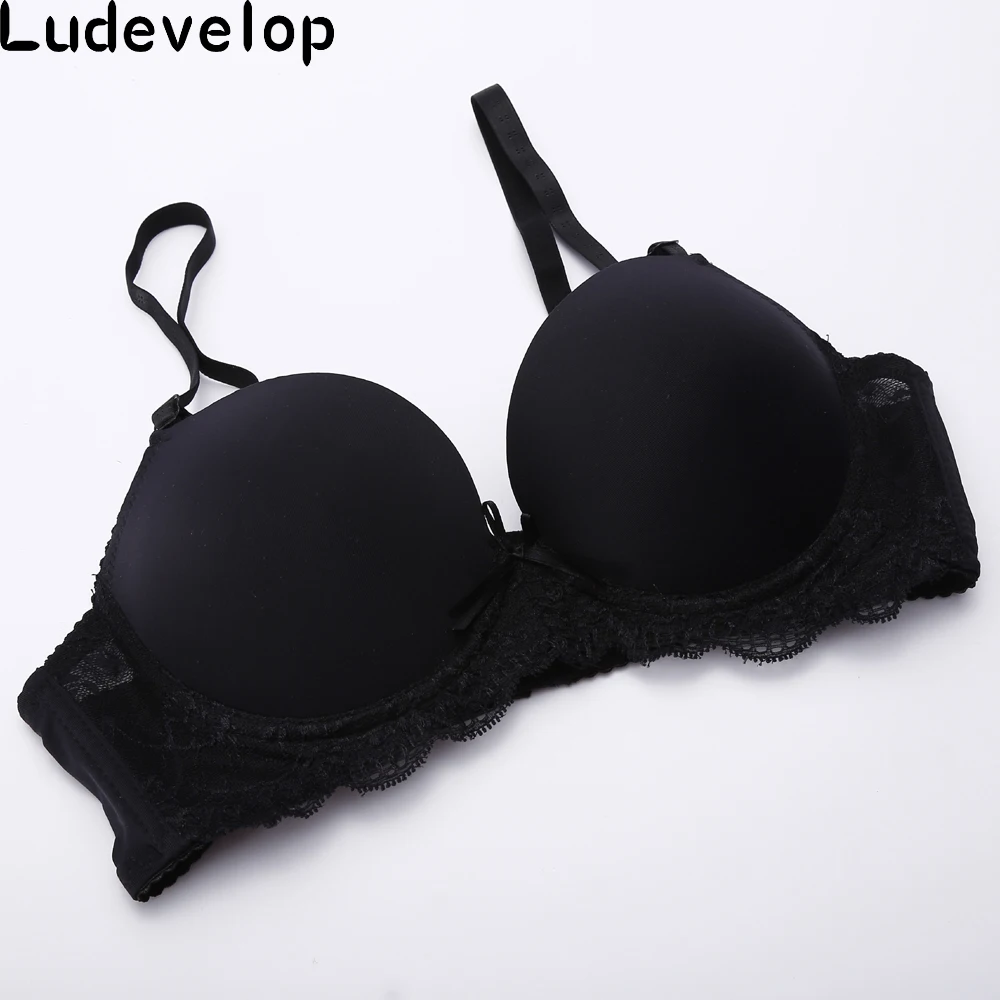 Ludevelop Women Sexy Bras,Plus Size Soutien Gorge lace bralette girls fashion bra,push up bra or women Black White Underwear