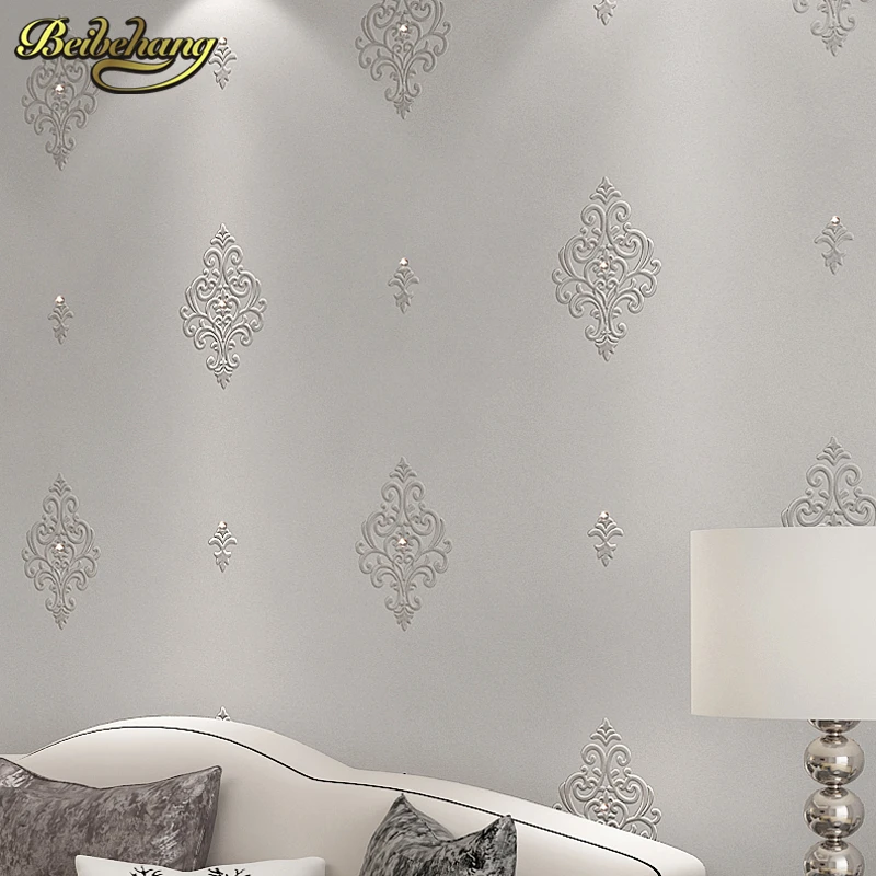 beibehang papel de parede. Italian flower metallic embossed PVC wallpaper background wall wallpaper for living room ceiling