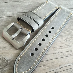 Italian Leather Leather Watchbands 20MM  22MM  24MM 26MM Hand Stitched Leather For PAM Men's Strap