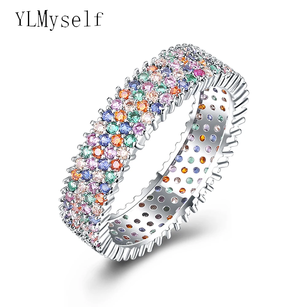 Multi color crystal jewellery fast ship excellent quality fashion jewery lovely colorful rings Very beautiful ring