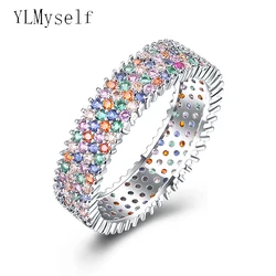 Multi color crystal jewellery fast ship excellent quality fashion jewery lovely colorful rings Very beautiful ring