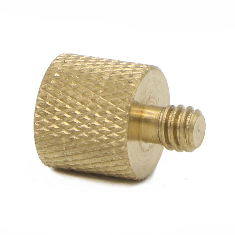 Golden New 3/8 inch Female to 1/4 inch Male Tripod Thread Reducer Adapter Brass Copper For Camera tripod Diameter of screw 1/4