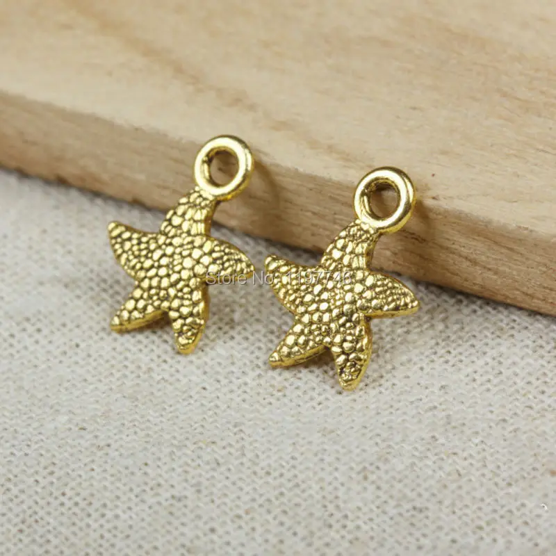 

Wholesale Vintage Antique Gold Tone 16x13x2mm 10pcs Zinc Alloy Starfish Pendant Charms DIY Jewelry Accessories