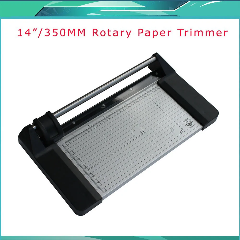 

Brand New 14" 350mm Manual Rotary Paper Cutter Portable Trimmers +1 Blade High Quality and Wholesale Price 80 Sheets Thickness