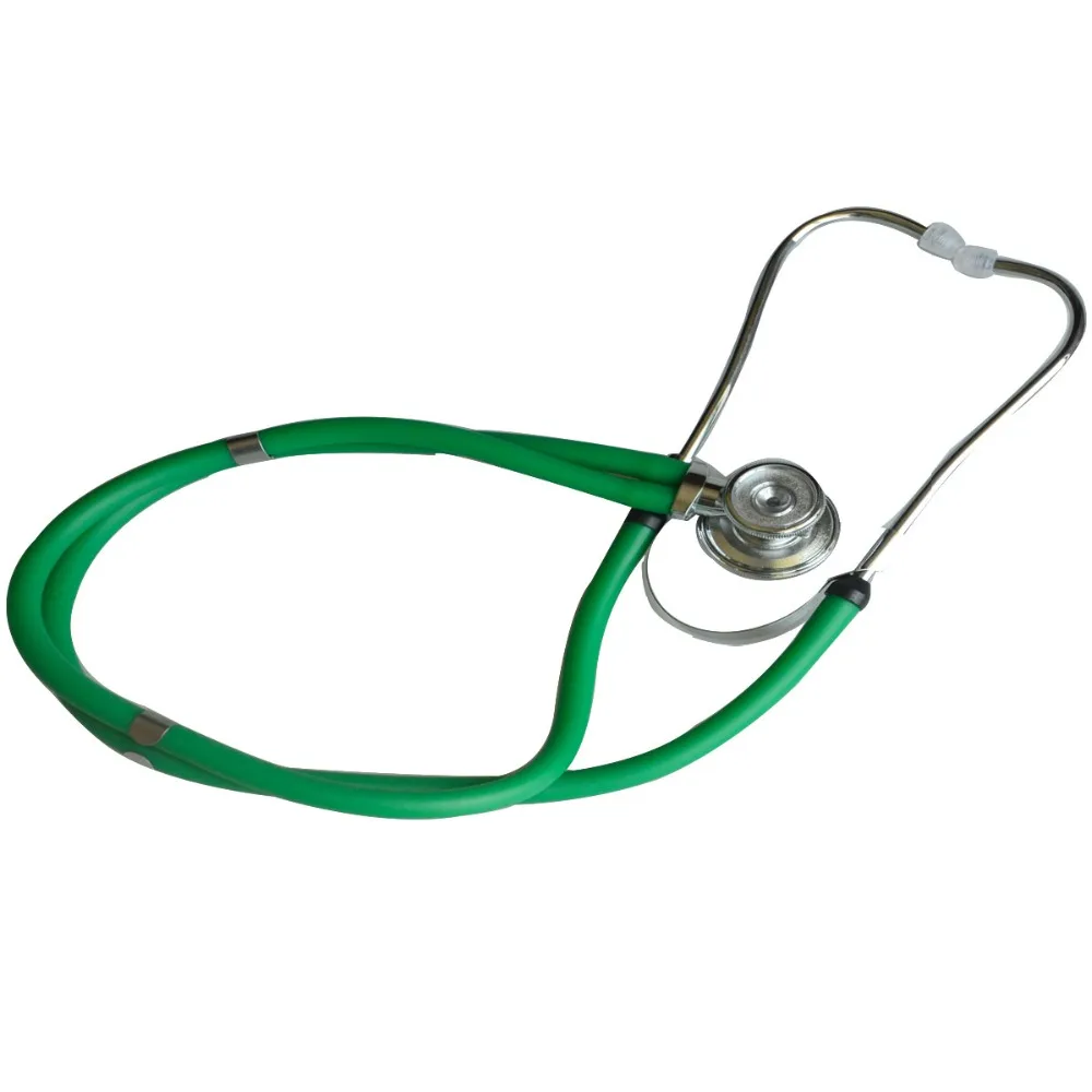 Estetoscopio médico multifuncional, 1 piezas, doble cabeza, tubo portátil, uso doméstico, herramienta de auscultación para el cuidado de la salud, Verde