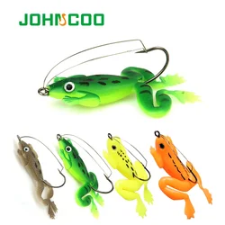Johncoo 4Pcs Kikker Lokken Vissen Lokt 6Cm 5G Kunstmatige Visaas Topwater Wobbler Aas Voor Pike Snakehead zacht Aas