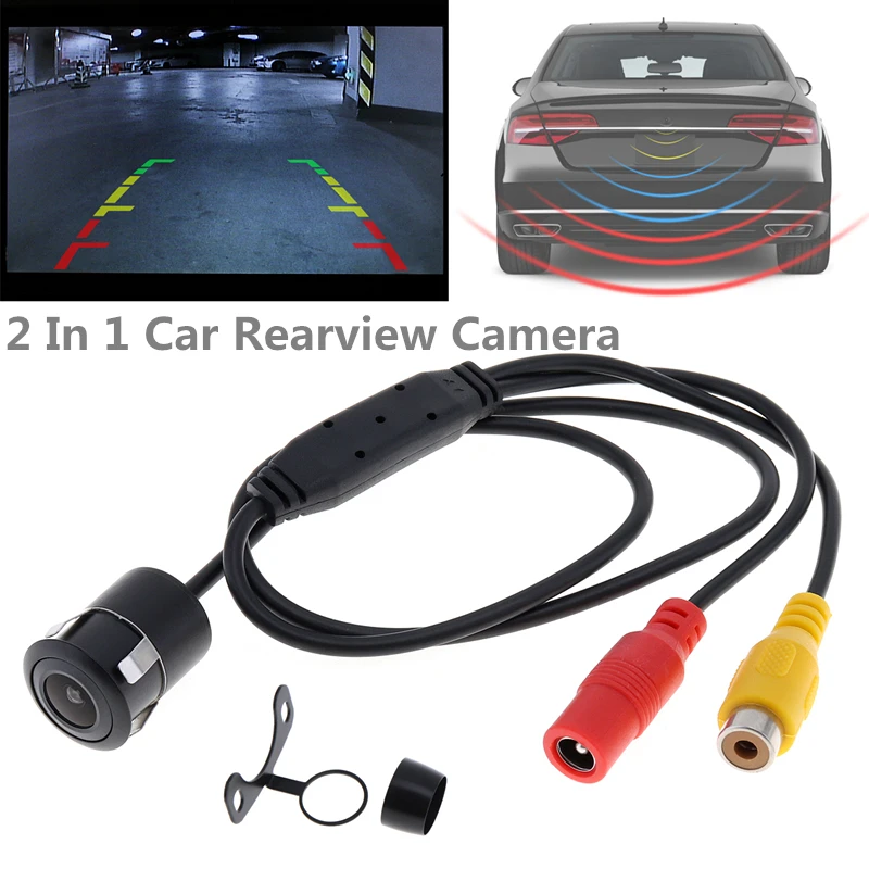 

Universal Intelligent Reversing Trajectory Waterproof Car Rearview Camera Wide Angle with Parking Lines & 18.5mm Glass Lens