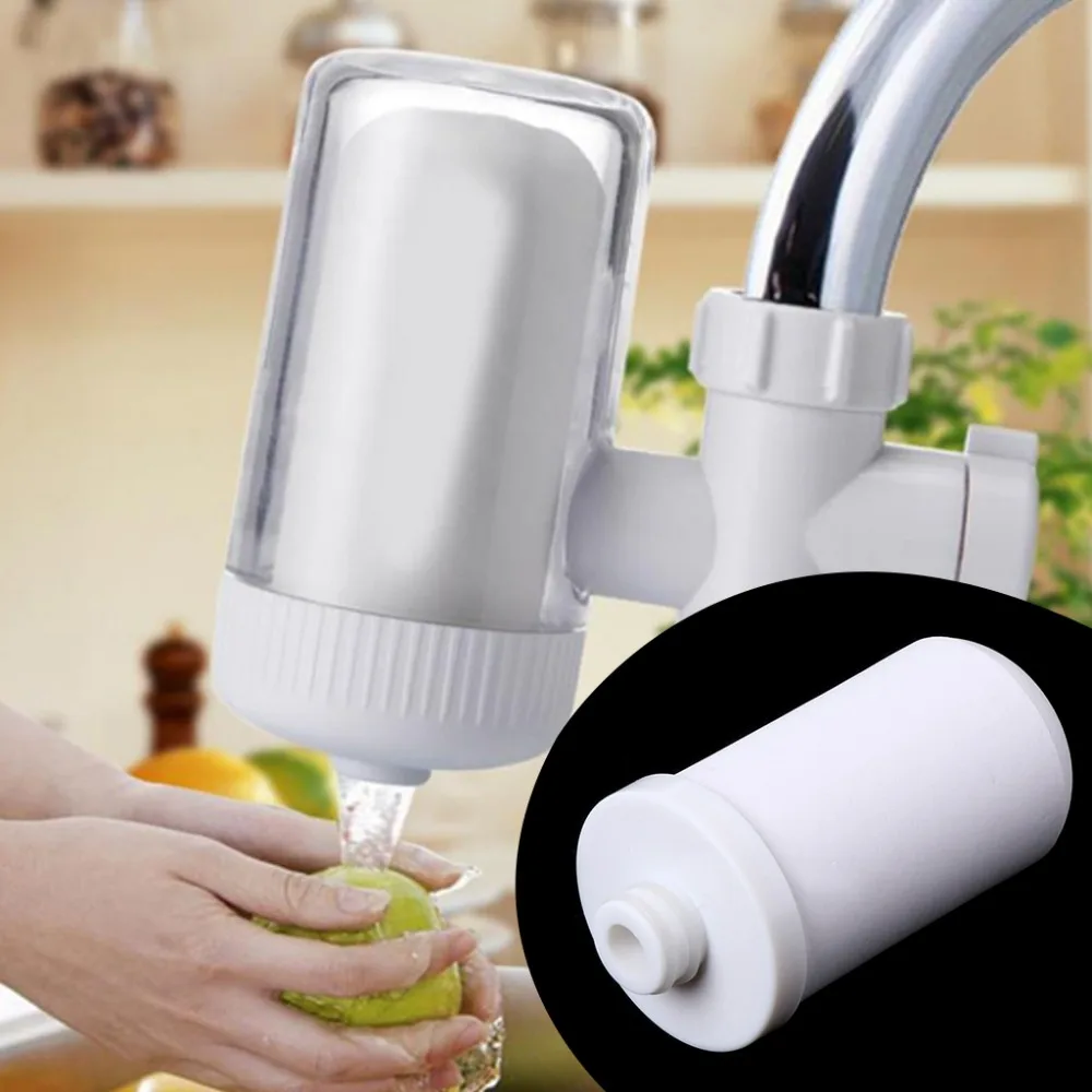 

MEXI Ceramic White Faucet Mount Water Filter System Replacement Purifier Cartridge Home Kitchen New