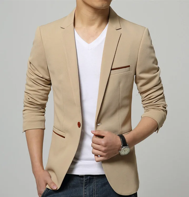 2021 Fashion Party Mens slim fit baumwolle blazer Anzug Jacke schwarz blau beige plus größe L-6XL Männlichen blazer Herren mantel hochzeit kleid