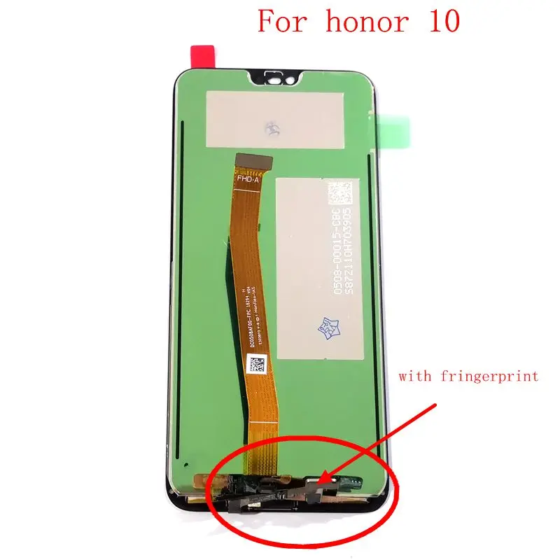 

For huawei Honor 10 / honor 10 COL-L09 COL-L29 COL-AL00 Lcd Screen Display Touch Panel Glass Digitizer with fringerprint flex