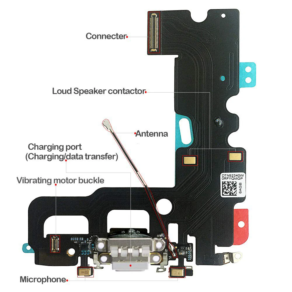 Charging Dock Flex Cable Connector Data With Headphone Jack USB Charger Port For iPhone 7 7Plus 8G 8 Plus