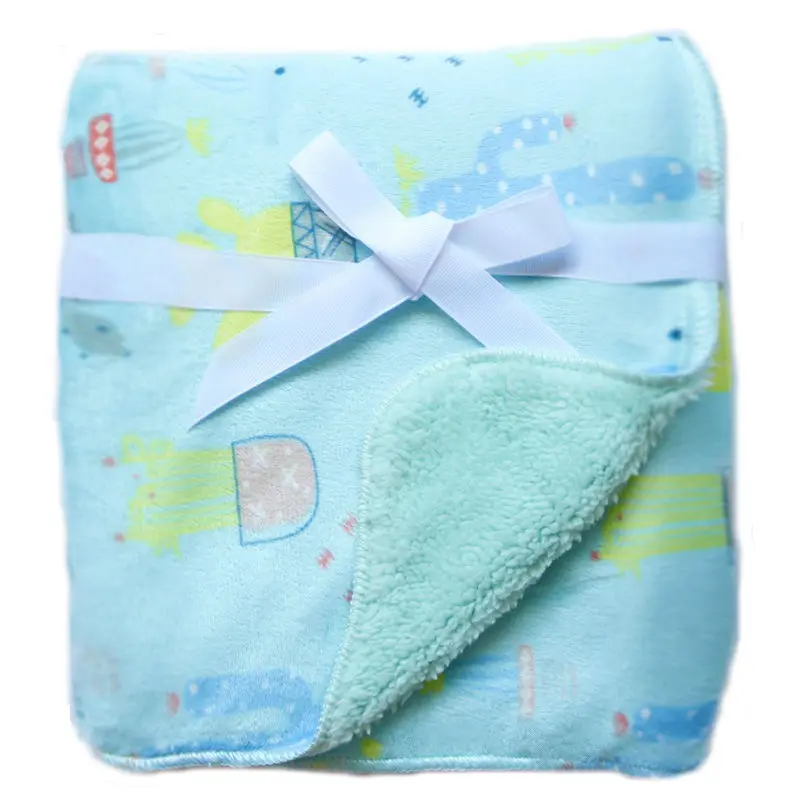 Winter Baby Blanket Thermal Coral Fleece Blanket Infant Bebe Swaddle Nap Receiving Stroller Wrap For Kids Baby Bedding Blankets