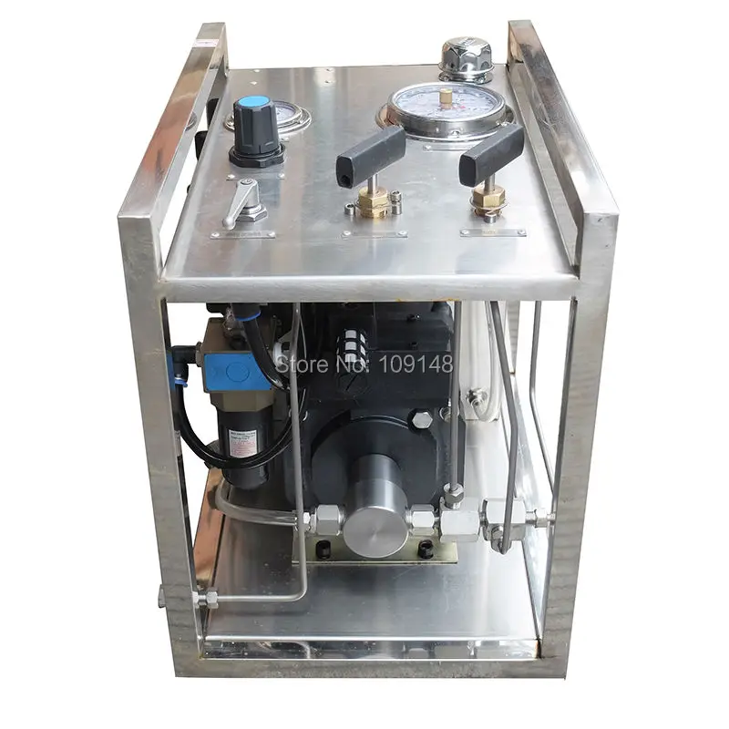 Wellness Model:WS-JG64   300-500  Bar cheap  pneumatic driven liquid pump unit with valves ,gauges and pipelines