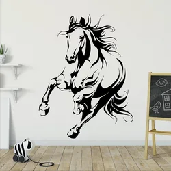 Large Running Horse Animal Wall Sticker Kids Room Bedroom Horse Unicorn Animal Pet Cowboy Wall Decal Living Room Vinyl Sport Art
