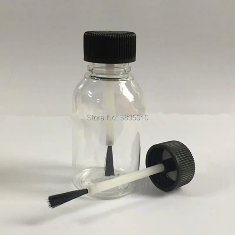 20ml 30ml Transparent Refillable PET Essential Bottle With Brush Cap Nail Polish Bottle PET Nail Bottle F653