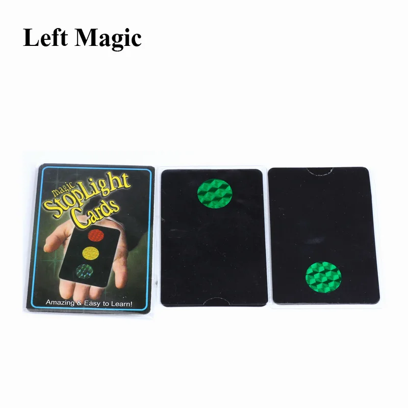 1set Magic Stoplight Cards stage card close up magic trick props video instruction C2034