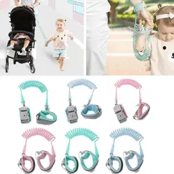 Anti Lost Wrist Link Add Key Lock Toddler Leash Baby Walker Safety Belt Wristband Walking Strap Rope Adjustable Harness 1.5M 2M