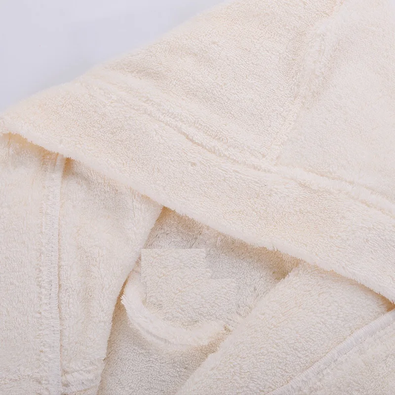Thick Cotton Hooded Bathrobe Embroidery Soft Terry Robe Hotel Absorbent Night Dressing Gown Pijamas Bridesmaid Robes Household