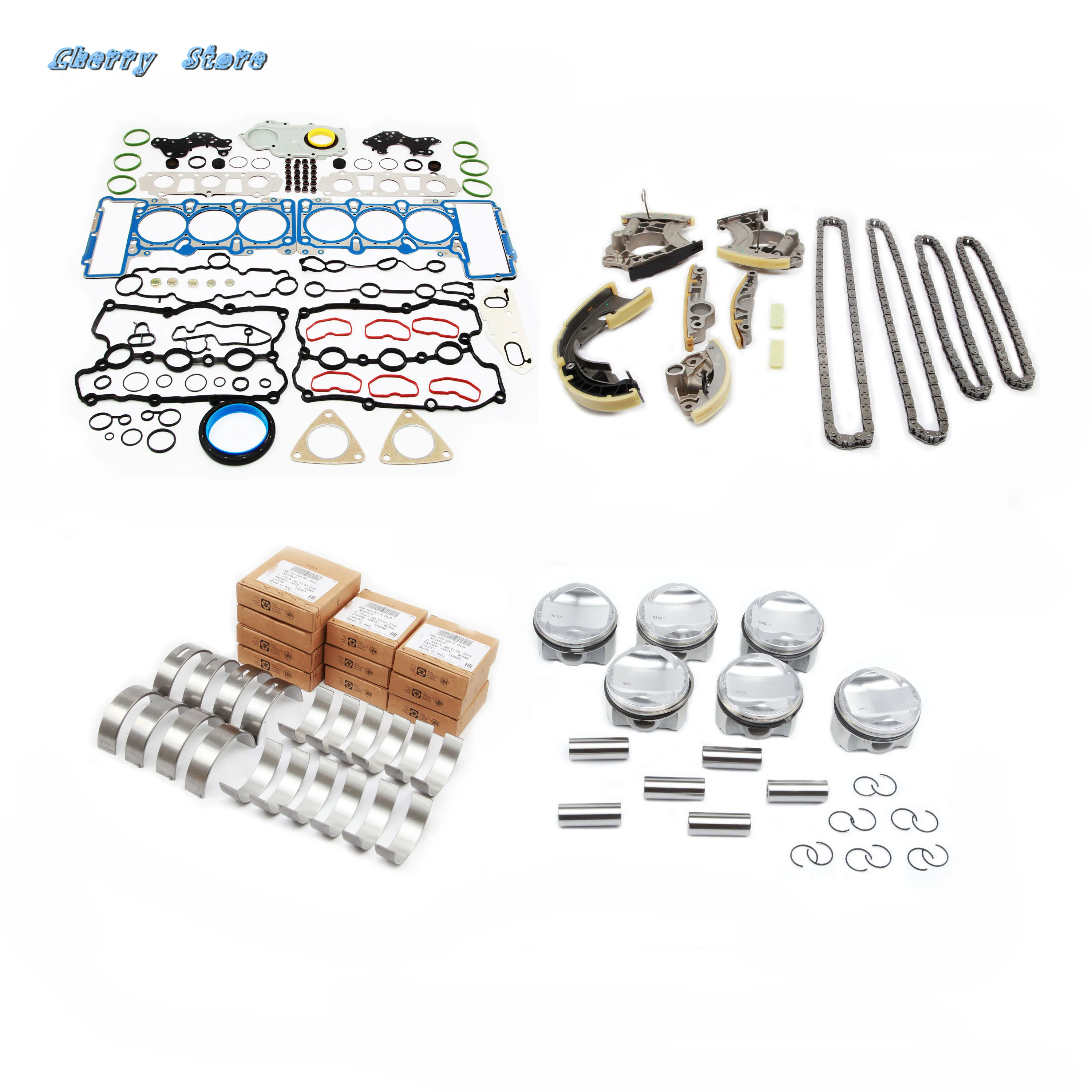 

6 Cylinder Engine Piston Ring Timing Repair Kit For Audi A4 A5 A6 A7 A8 Q5 Q7 For VW Touareg 3.0T