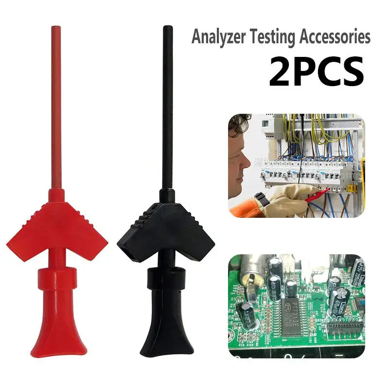 P5003 1 Pair Mini Analyzer Testing Probe Grabber SMD IC Test Hook Clip Jumper Probe Logic Analyzer Testing Accessories J3